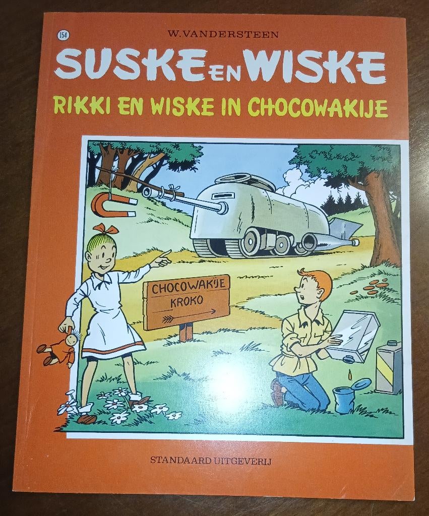 Rikki en Wiske in Chocowakije (VK 154, 1ste druk,1975), Boeken, Ophalen, Willy Vandersteen, Eén stripboek, Zo goed als nieuw