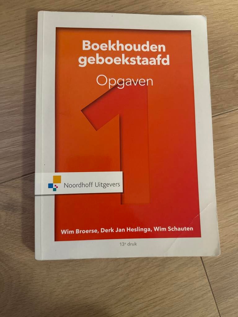 Boekhouden gebookstaafd Opgaven 1, Boeken, Ophalen, Gelezen, Overige niveaus, Bedrijfseconomie of M&O