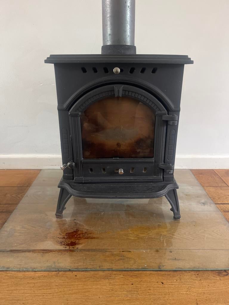 Werkende houtkachel, Huis en Inrichting, Haarden, Ophalen, Gebruikt, Vrijstaande haard, Gashaard