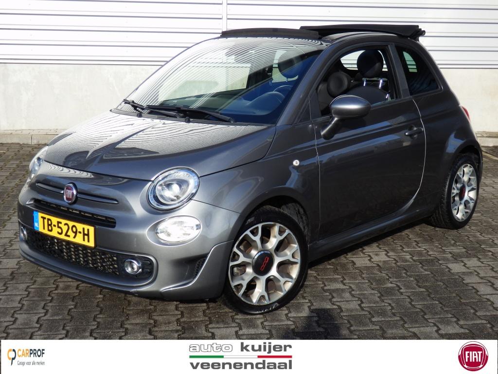 Fiat 500C 80PK Automaat | Cabrio | Aut. airco | PDC | Naviga, Gebruikt, Leder en Stof, Origineel Nederlands, Bedrijf