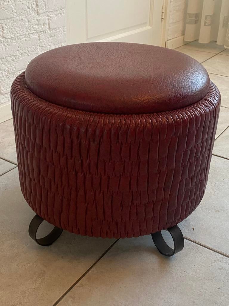 Vintage poef, Ophalen of Verzenden