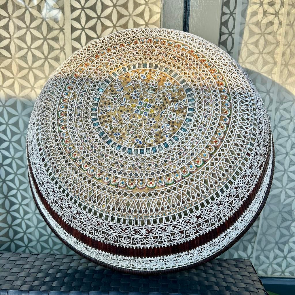 Zeer grote mand met kraaltjes uit Zuid Oost Azië, Ophalen of Verzenden