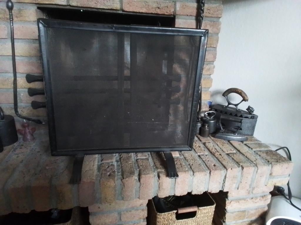 Uitklapbaar vonkenvanger voor open haard - 465x500mm, Ophalen, Gebruikt, Overige soorten