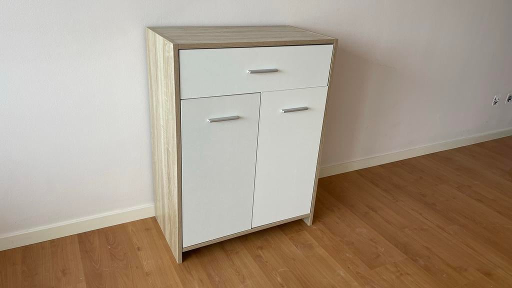 Badkamerkastje met lade en twee deurtjes, Ophalen of Verzenden, Zo goed als nieuw