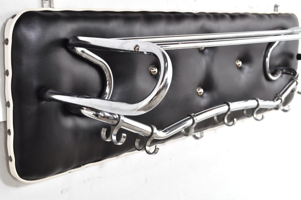 Vintage wandkapstok USA verchroomd kapstok haken 1960s, Wandkapstok, Overige materialen, Gebruikt, Ophalen of Verzenden