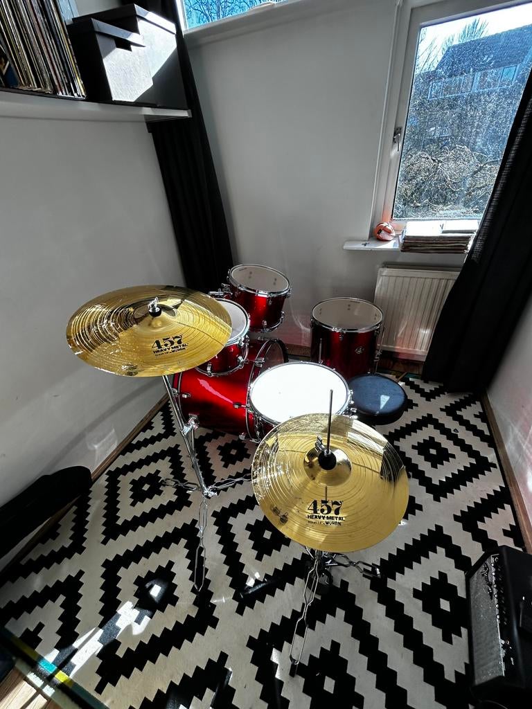 Ludwig LC17514 Accent Drive Red Foil, Ophalen, Gebruikt, Ludwig