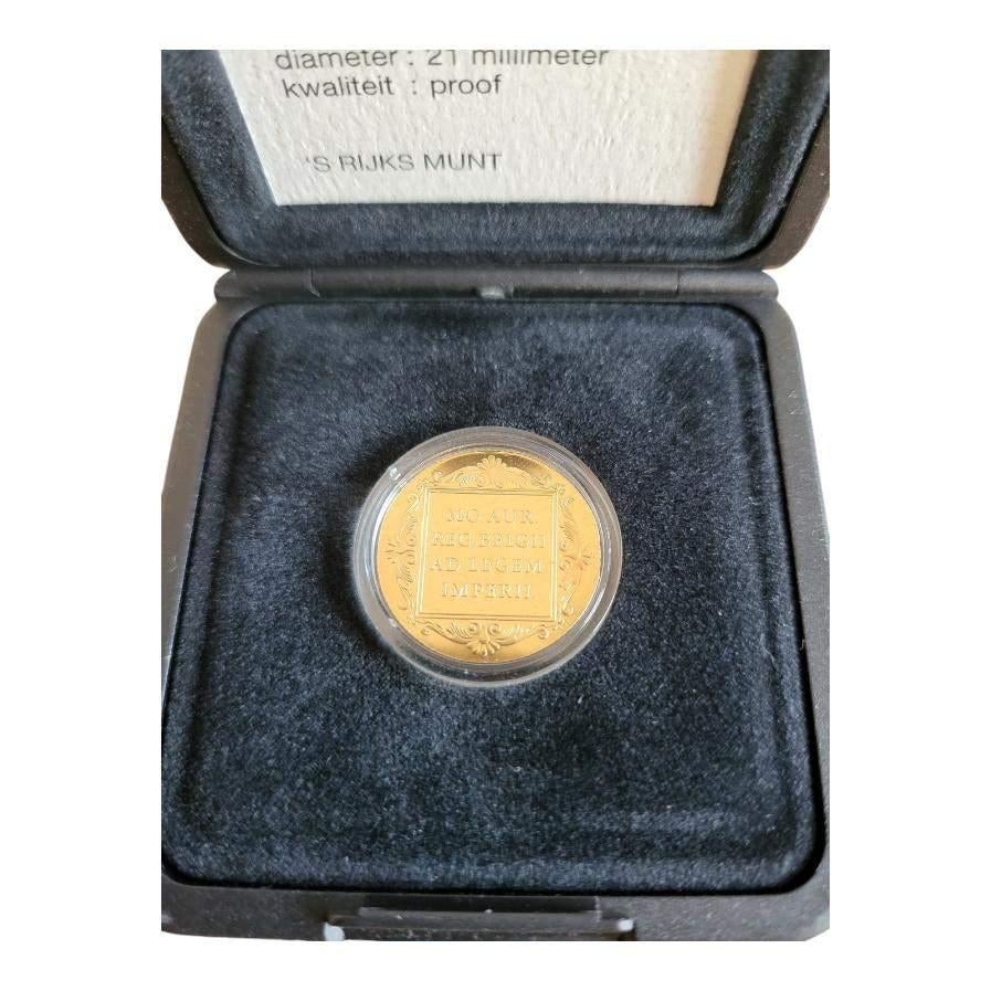 Nederland Gouden Dubbele Dukaat 1989 in cassette, Postzegels en Munten, Ophalen of Verzenden, Goud