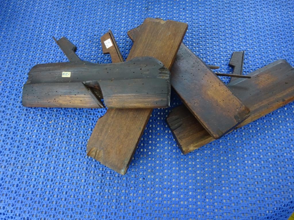 4 Antieke sponning schaven, Ophalen of Verzenden