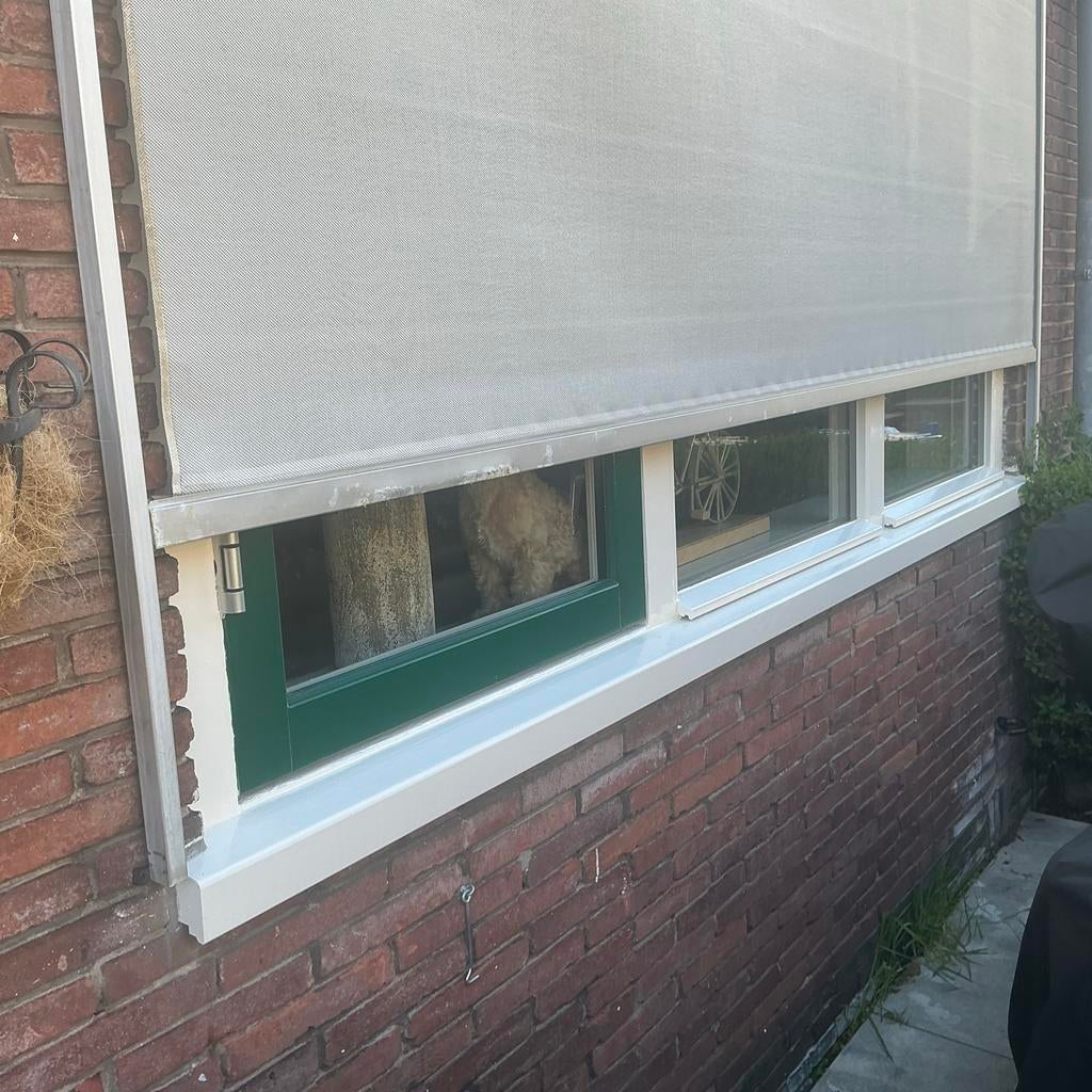 2 Elektrische screens, grijs doek, Ophalen, Gebruikt, 200 cm of meer, Grijs