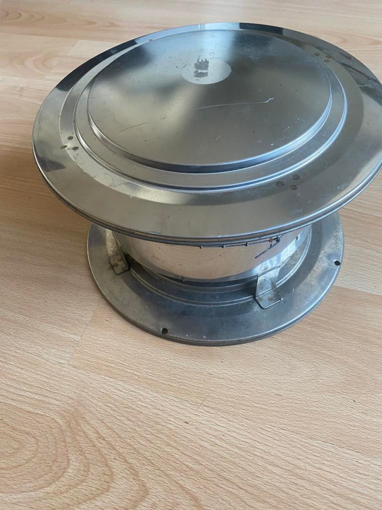 RVS regenkap ( trekkap) met gaas 160mm, Ophalen of Verzenden, Zo goed als nieuw