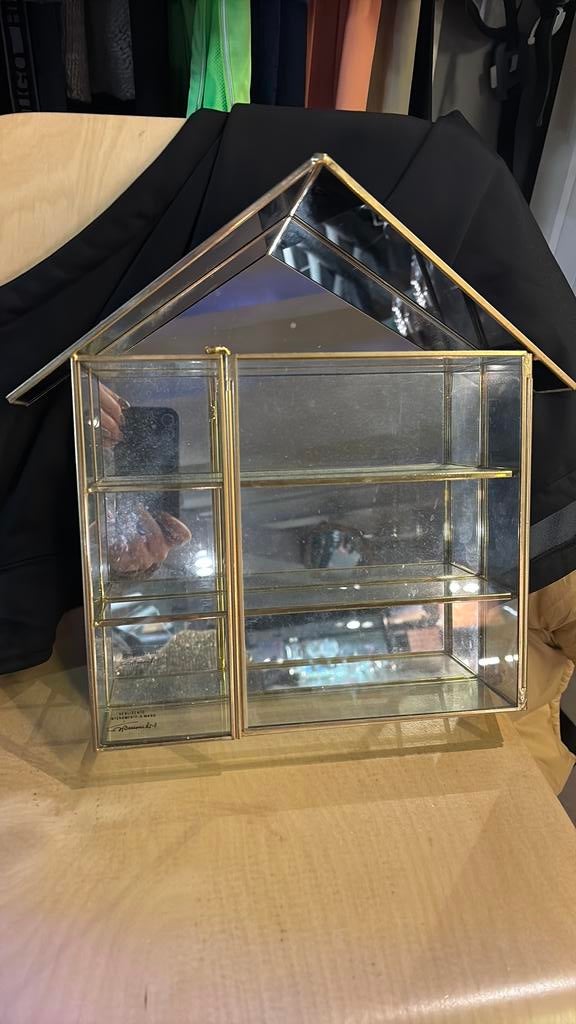 Hollywood regency style vitrine kastje, Minder dan 50 cm, Ophalen of Verzenden, Zo goed als nieuw, Minder dan 100 cm