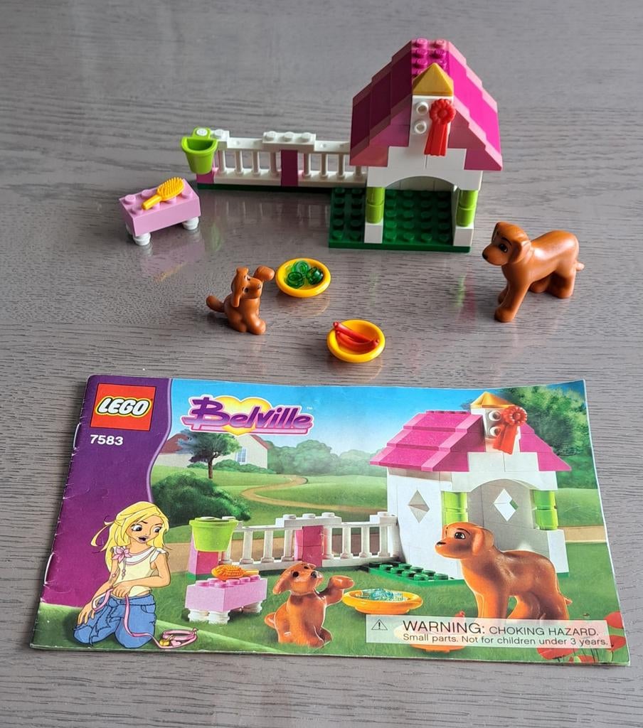 Lego belleville nr. 7583 Hondenhuisje met  accesoires, Ophalen, Zo goed als nieuw, Compleet, Lego
