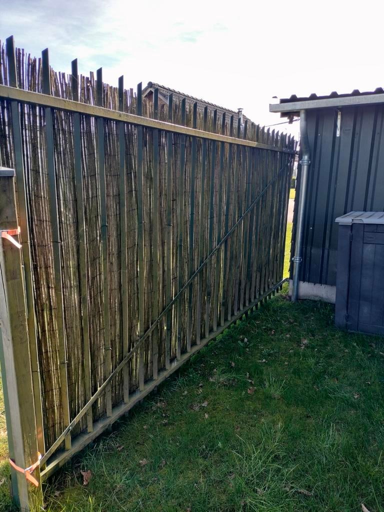 Stalen  poort/ hek, Tuin en Terras, Ophalen, Gebruikt, Tuinhek, Overige materialen