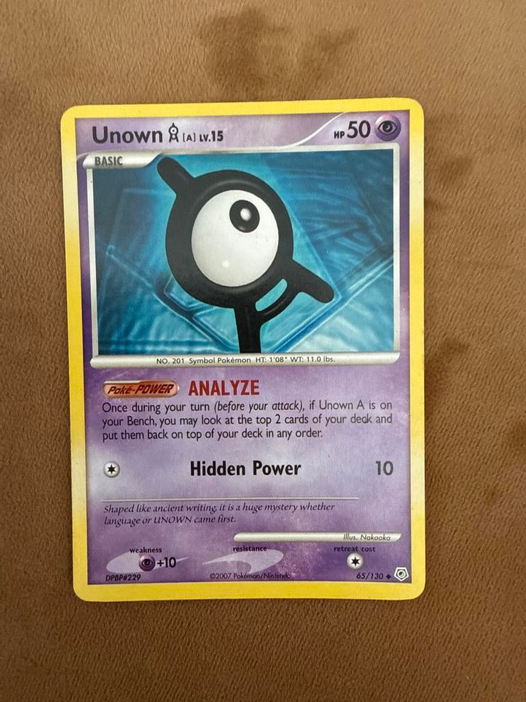 Pokémon kaart Unown A LV.15, Ophalen of Verzenden, Gebruikt, Losse kaart