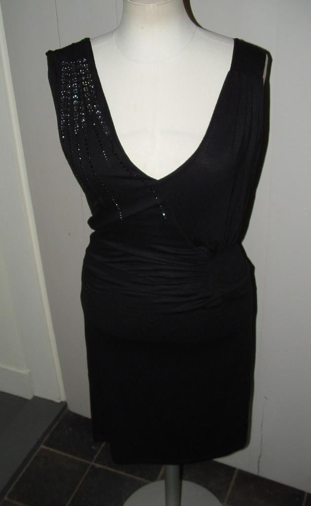 Stretch jurk van Rinascimento maat S zwart met strass, Kleding | Dames, Zwart, Rinascimento, Ophalen of Verzenden, Zo goed als nieuw