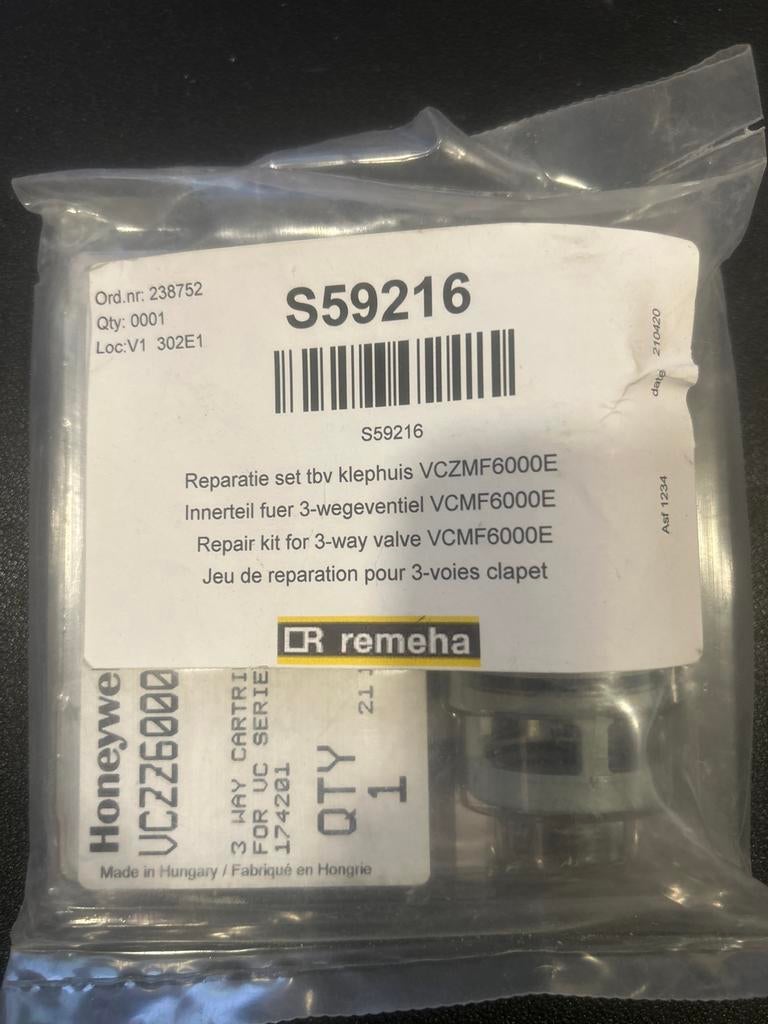 Honeywell binnenwerk driewegklep t.b.v. Remeha (S59216), Minder dan 30 cm, Cv-ketel of Combi-ketel, Nieuw, Minder dan 60 cm