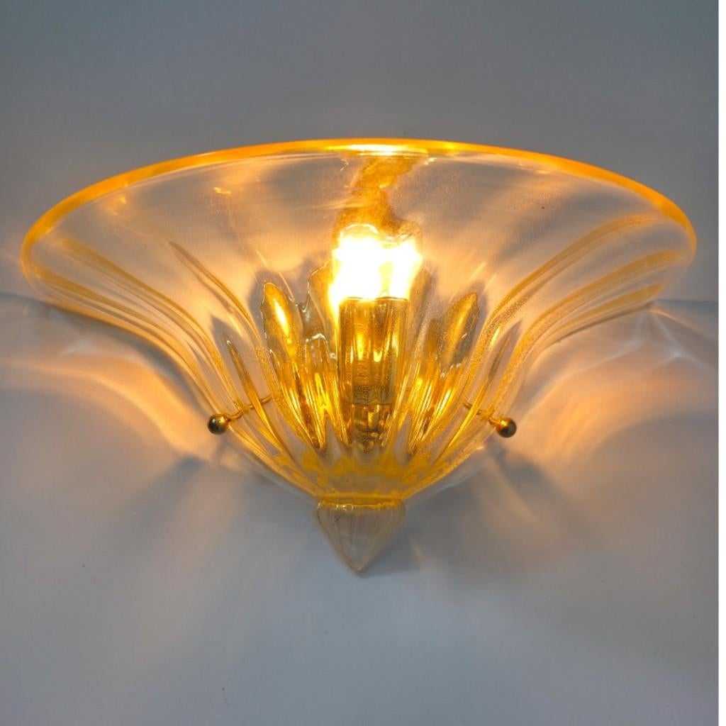 Wandlampen murano Italiaans design 70's Novaresi, Ophalen of Verzenden, Gebruikt, Glas