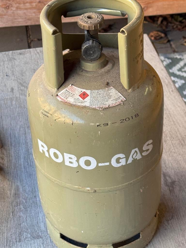 Robo-Gas gasfles (leeg), Ophalen of Verzenden, Gebruikt