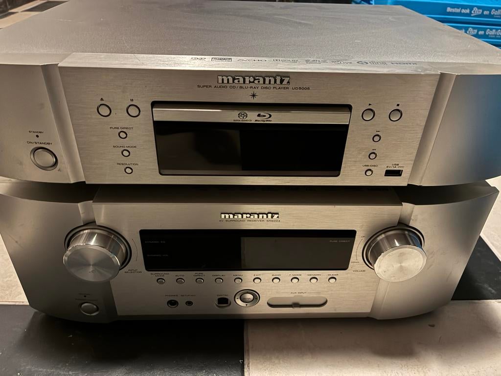 Marantz SR5004 receiver, UD5005 Blue ray - beide met defect, Gebruikt, 120 watt of meer, Ophalen, Marantz