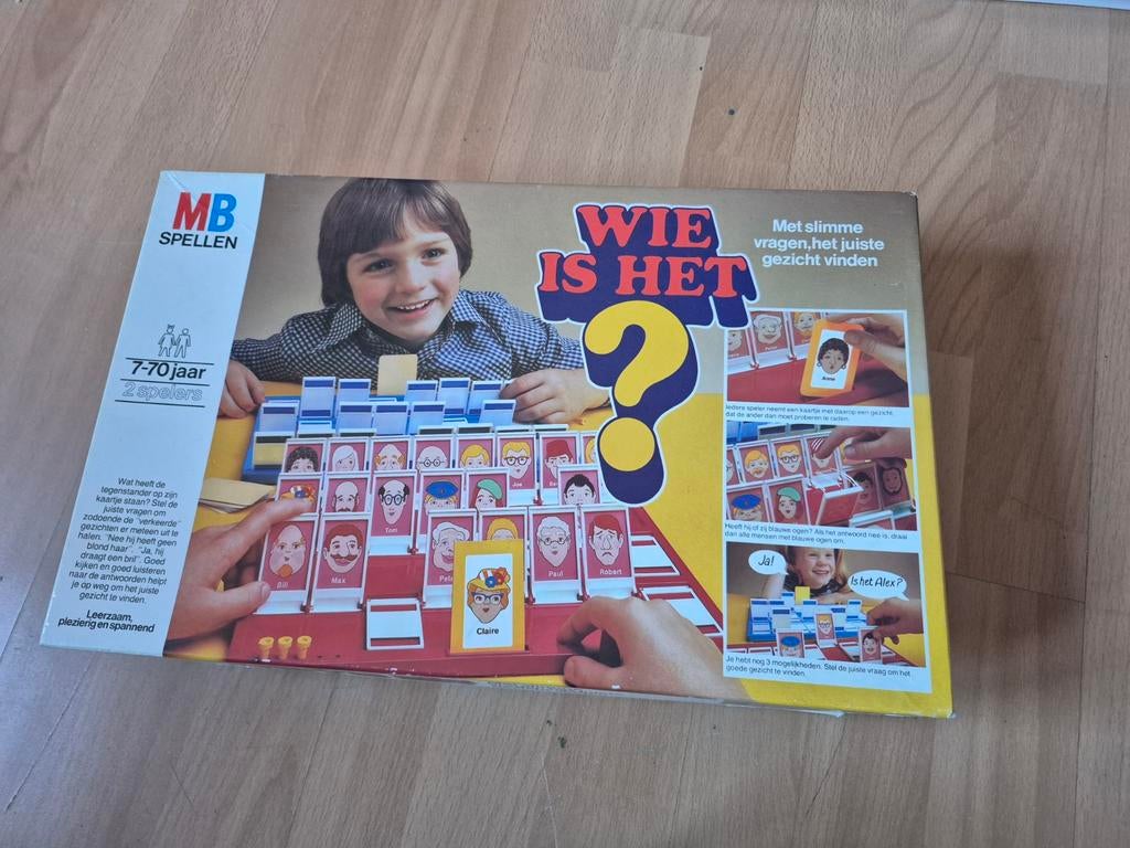 MB Familie/Bordspel   Wie is het?, Hobby en Vrije tijd, Gezelschapsspellen | Bordspellen, Ophalen of Verzenden, Zo goed als nieuw