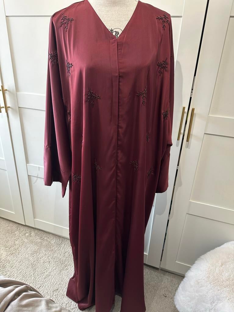 Elegante bordeauxrode Abaya - Maat L/XL, Ophalen of Verzenden, Maat 46/48 (XL) of groter, Rood