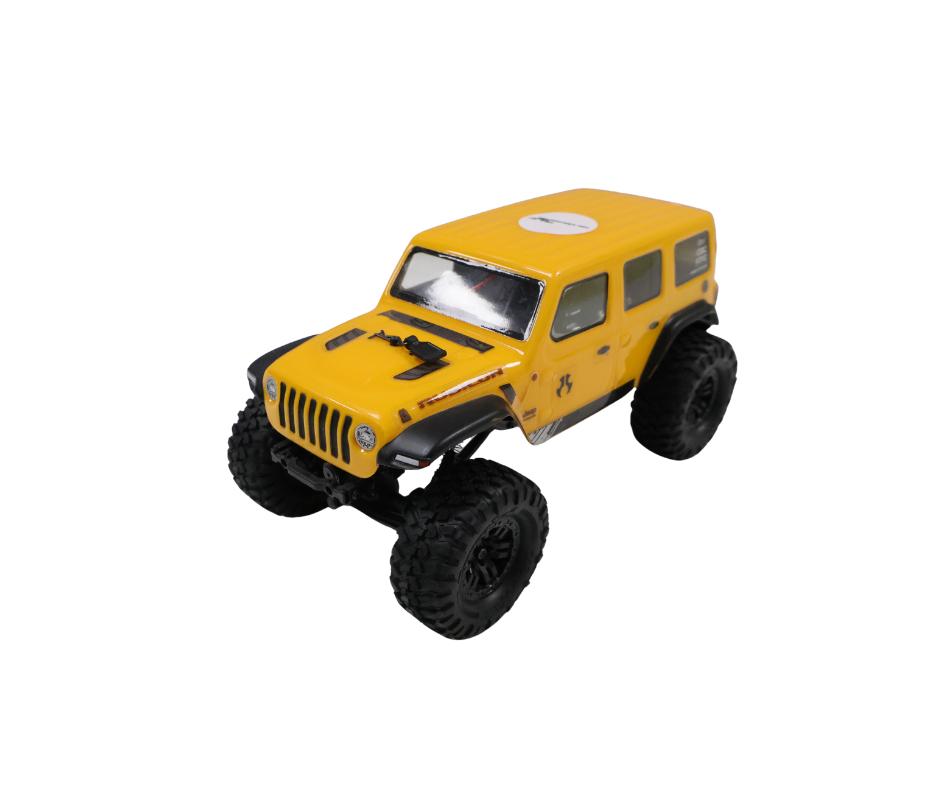 Axial SCX24 Jeep Wrangler Geel 1/24, Elektro, Auto offroad, Ophalen of Verzenden, Zo goed als nieuw