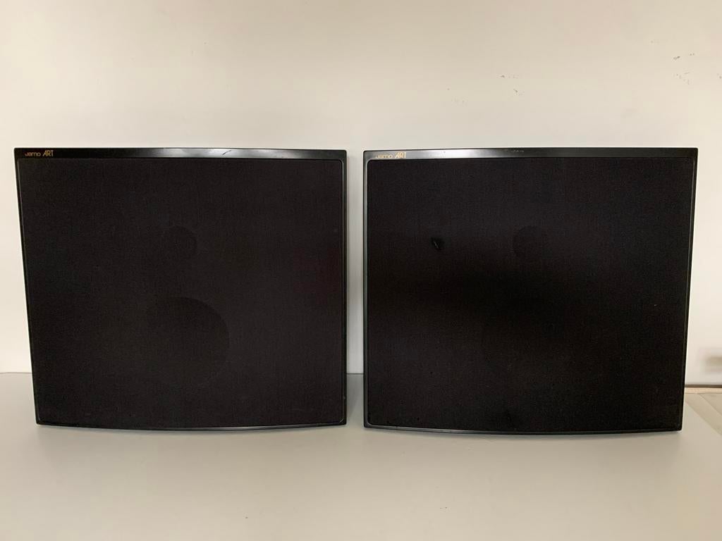 Jamo ART boxen vintage, Gebruikt, Verzenden, 60 tot 120 watt, Front, Rear of Stereo speakers