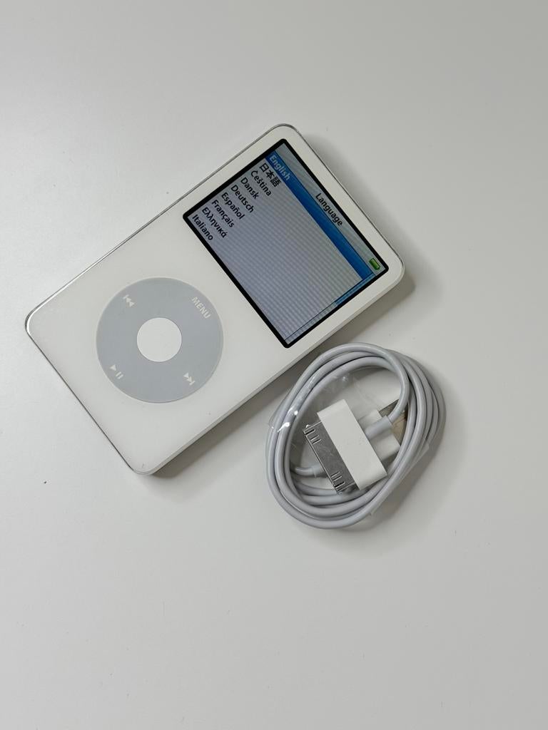 Apple iPod Classic 5.5 Wit 30GB, Audio, Tv en Foto, Mp3-spelers | Apple iPod, Gebruikt, Classic, 40 GB en meer, Overige kleuren