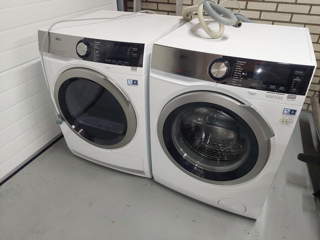 AEG Wasmachine en Droger Set, Ophalen, Gebruikt
