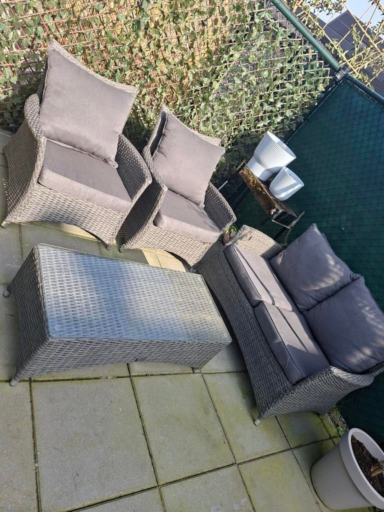 Loungeset amper gebruikt ziet er nog super goed uit, Tuin en Terras, Tuinsets en Loungesets, 4 zitplaatsen, Gebruikt, Ophalen of Verzenden