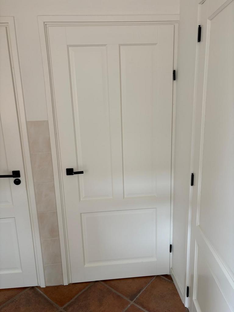 Witte opdekdeur, Ophalen, Gebruikt, 80 tot 100 cm, Binnendeur