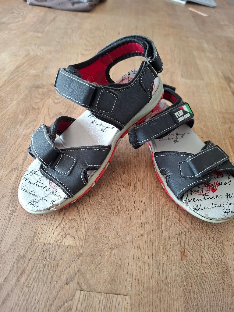 Play Your Game sandalen zwart/rood jongens maat 33, Anneonline, Steenbergen, Gebruikt, Shop@wesell4u.nl