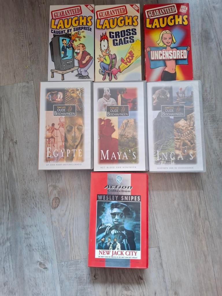 7x VHS Videobanden: Geschiedenis, Komedie & Actie, Vanaf 16 jaar, Ophalen of Verzenden, Gebruikt, Overige genres
