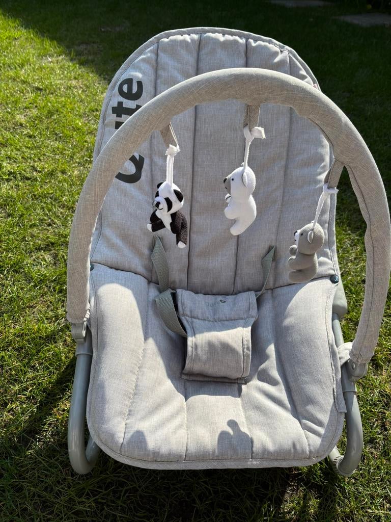 Qute wipstoeltje grijs, Gebruikt, Verstelbaar, Wipstoel, Ophalen