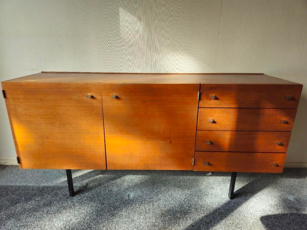 Modernistisch Teak '1864' Dressoir van Pierre Guariche, 1961, Antiek en Kunst, Ophalen