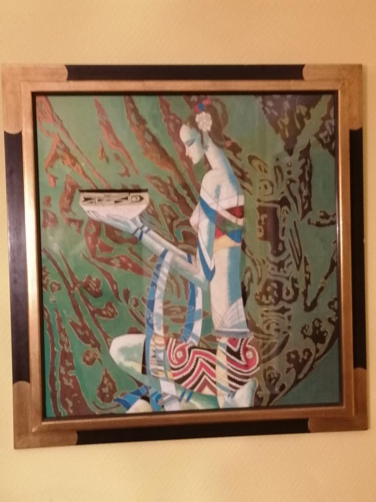 Ting shao kuang verf op rijstpapier, Ophalen