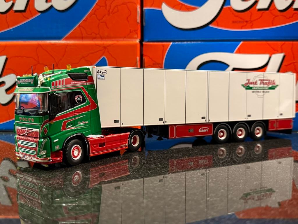 Tekno - Volvo JMT Trafik (Mues), Hobby en Vrije tijd, Modelauto's | 1:50, Ophalen of Verzenden, Zo goed als nieuw, Bus of Vrachtwagen