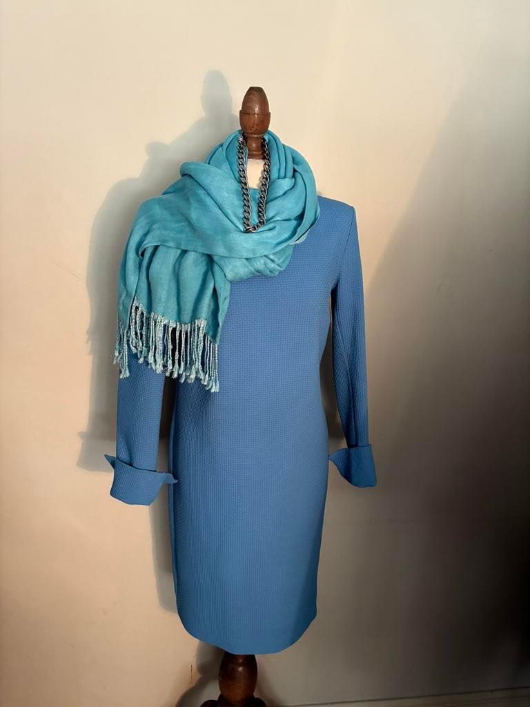 VANILIA DRESS CASUAL-CHIQUE BLUE, Zo goed als nieuw, Knielengte, Maat 36 (S), Verzenden