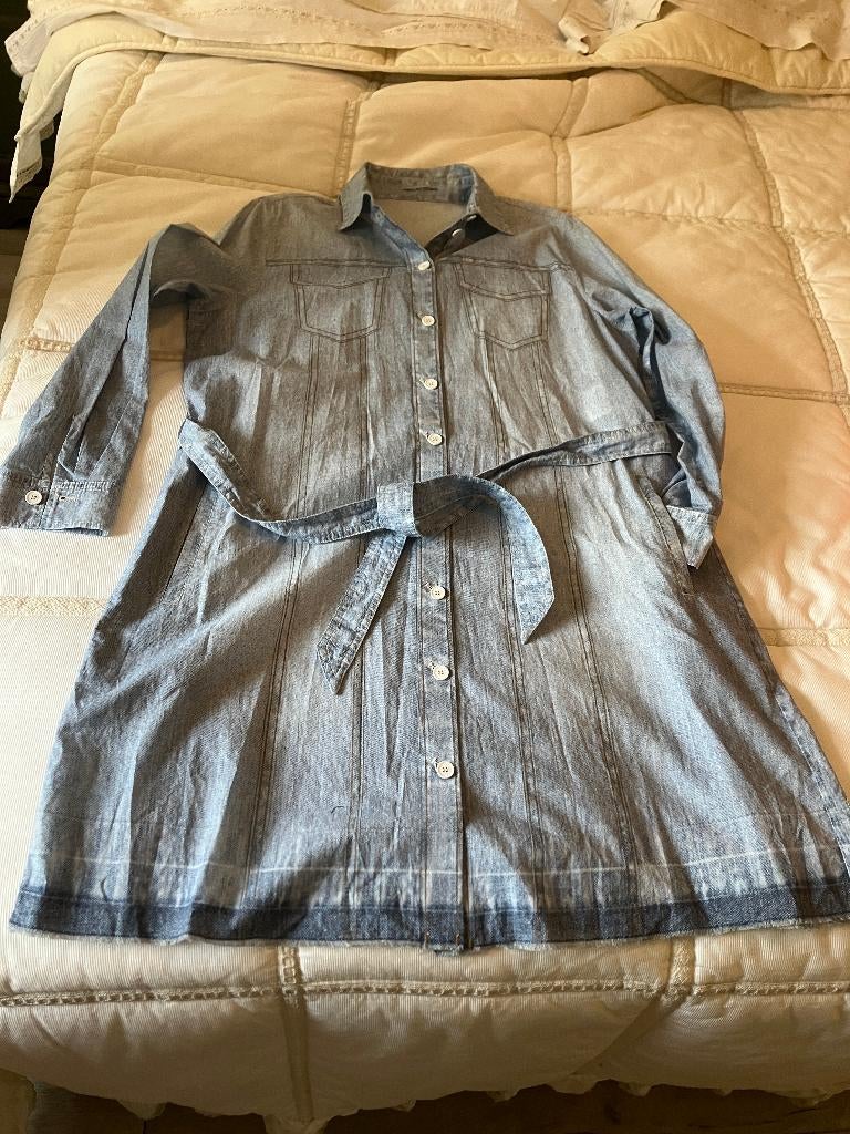 Marc Cain spijkerjurk, Blauw, Maat 42/44 (L), Nieuw, Ophalen of Verzenden