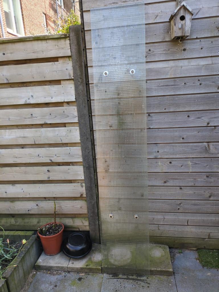 Plaat draadglas met rollagers en rail, Doe-het-zelf en Verbouw, Ophalen