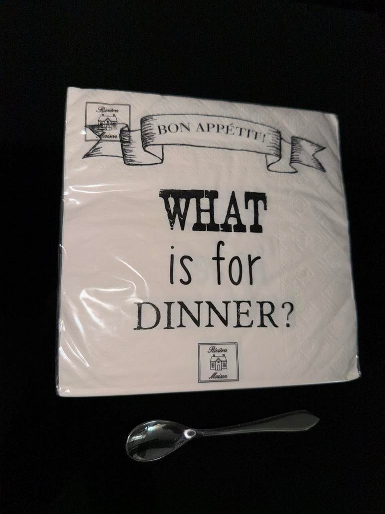 Rivièra Maison Servetten "What is for Dinner?" Nieuw, Ophalen of Verzenden, Nieuw