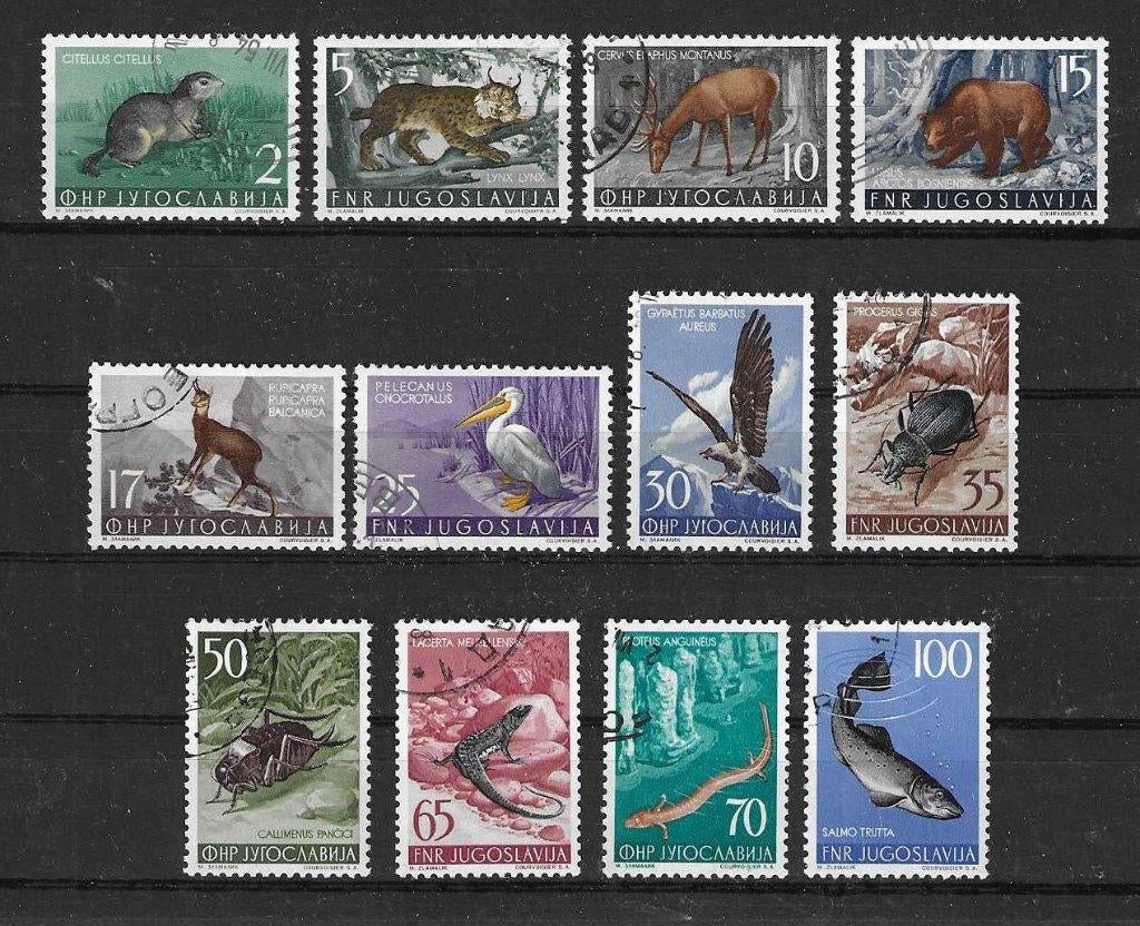 Joegoslavië Michel 738-749 gestempeld, Postzegels en Munten, Ophalen of Verzenden, Joegoslavië, Gestempeld
