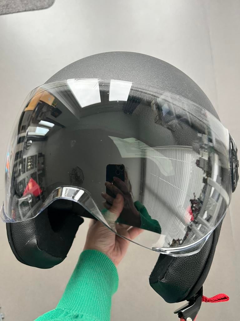 Scooter helm maat L 59-60, Fietsen en Brommers, Ophalen of Verzenden, Zo goed als nieuw, Large