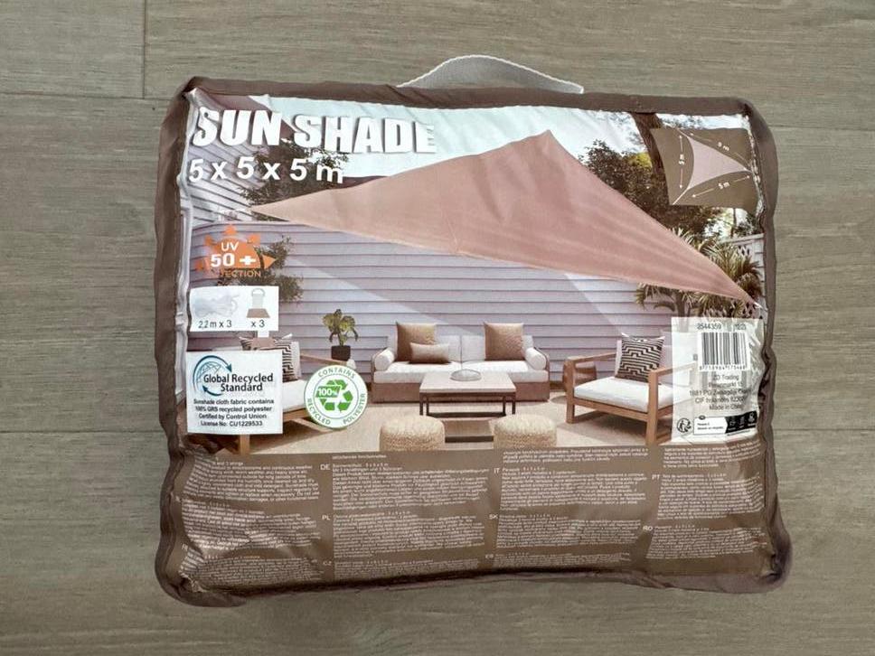 Nieuw Sunshade Schaduwdoek 5x5x5m - UV50+ Bescherming, Tuin en Terras, Schaduwdoeken, Ophalen of Verzenden, Nieuw