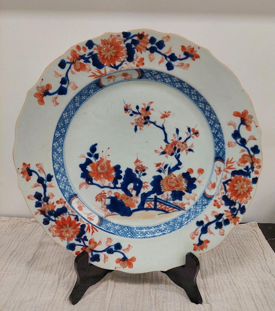 Groot Imari bord Qianlong, Ophalen of Verzenden