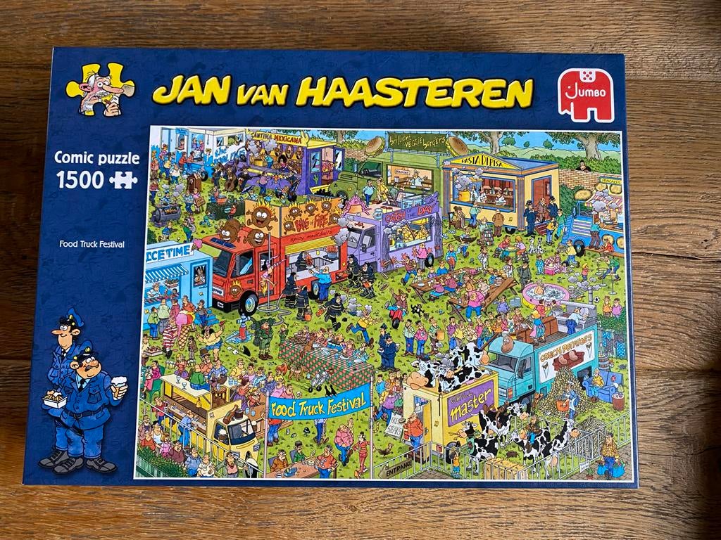 Jan van Haasteren 1500 stukjes Food Truck Festival, Ophalen, 500 t/m 1500 stukjes, Gebruikt, Legpuzzel