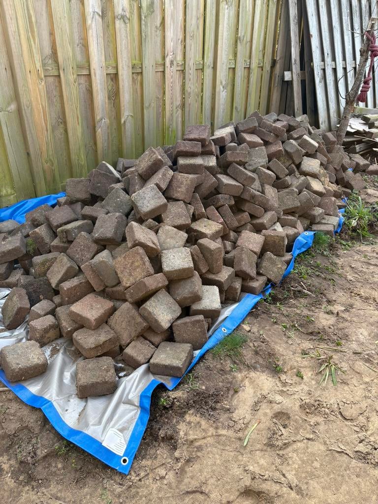 Tuintegels verschillende formaten - GRATIS!, Ophalen, Gebruikt, Beton, Terrastegels