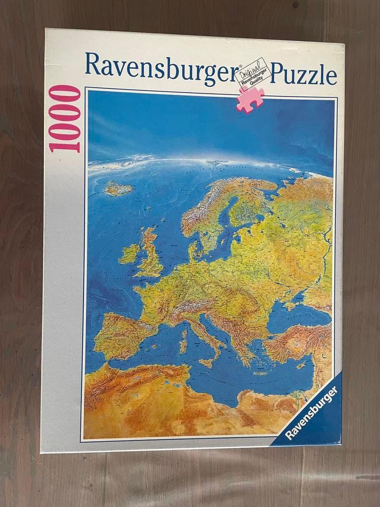 Ravensburger Puzzel 1000 stukjes Europa kaart, Ophalen, 500 t/m 1500 stukjes, Gebruikt, Legpuzzel