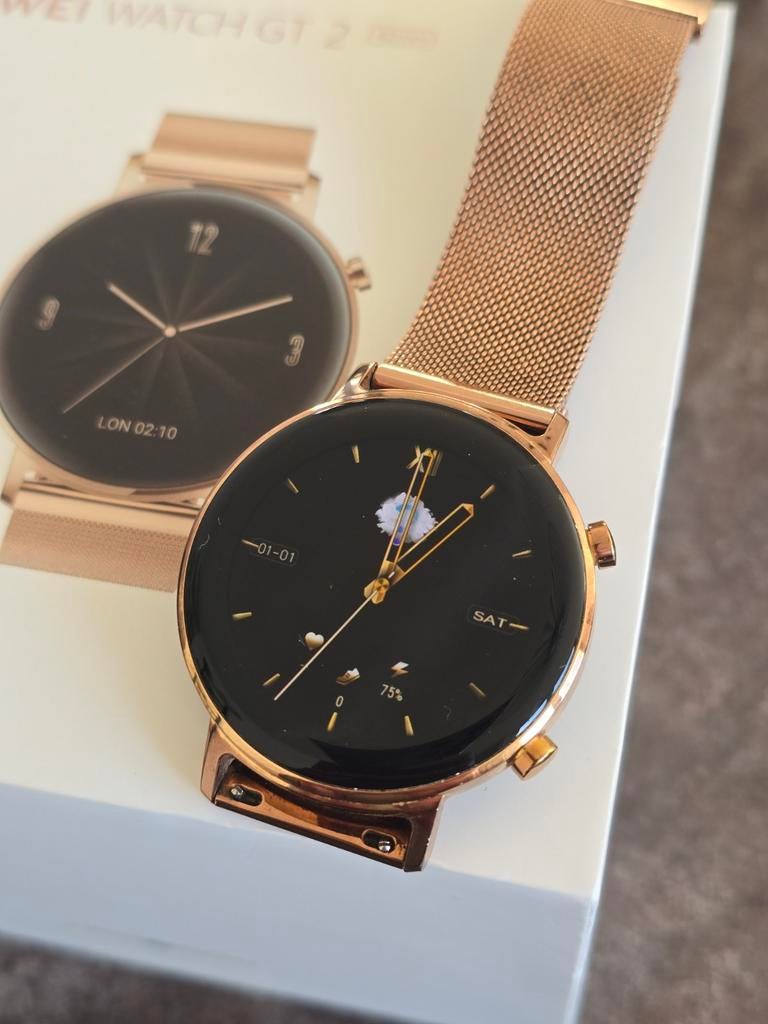 Huawei Watch GT2 smartwatch als nieuw, met doos, Ophalen of Verzenden, GPS, Zo goed als nieuw, Huawei