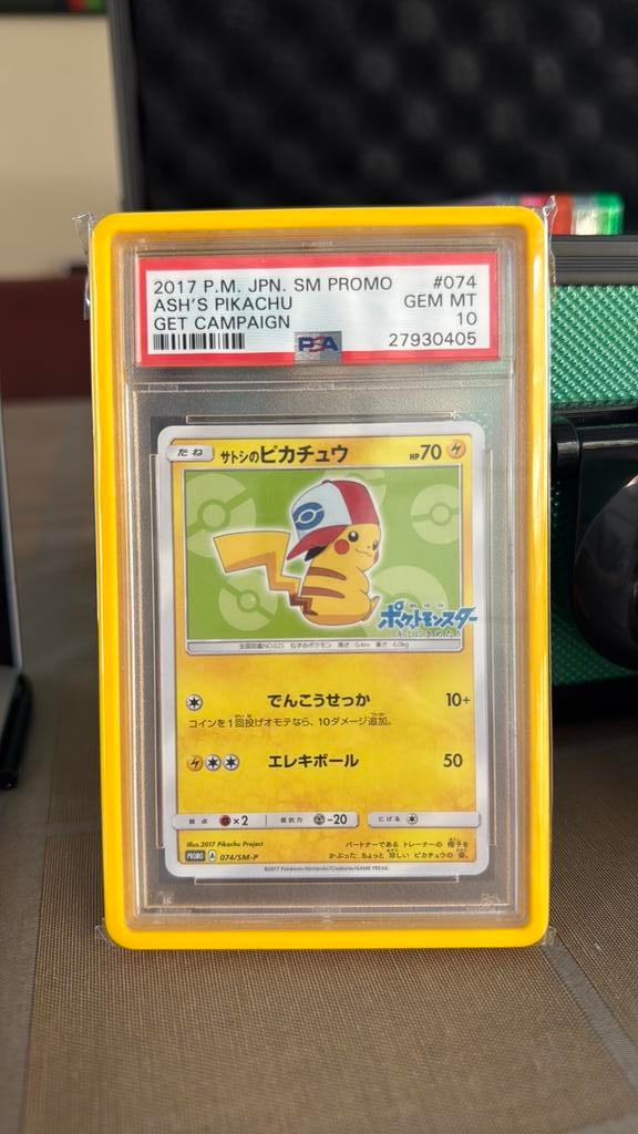 Ash pikachu 2017 P.M. JPN. SM promo psa 10